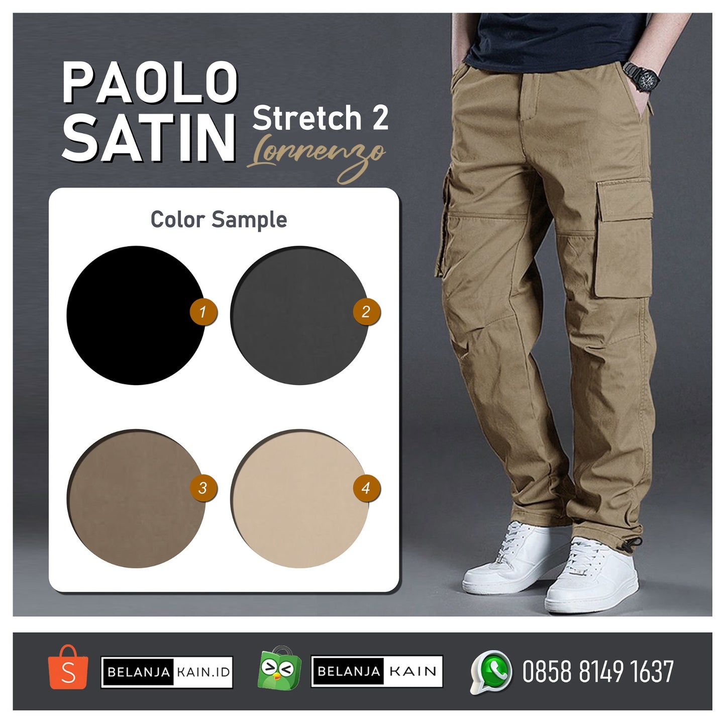 PAOLO SATIN STRETCH 2 Lonnengo
