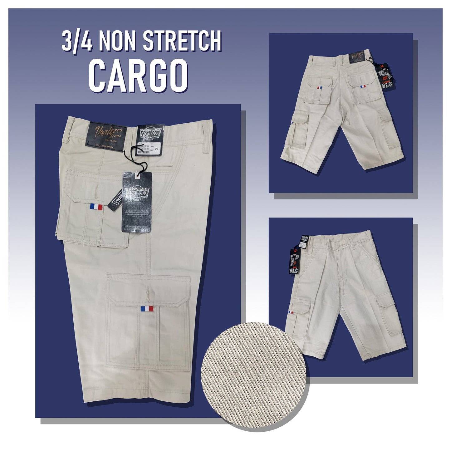 3/4 Non stretch cargo