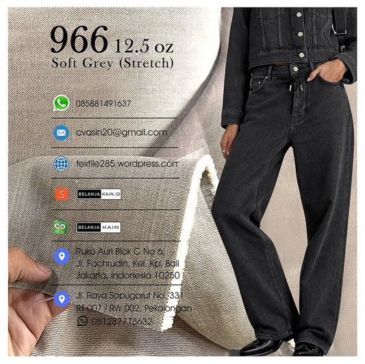 966 Soft Grey Stretch