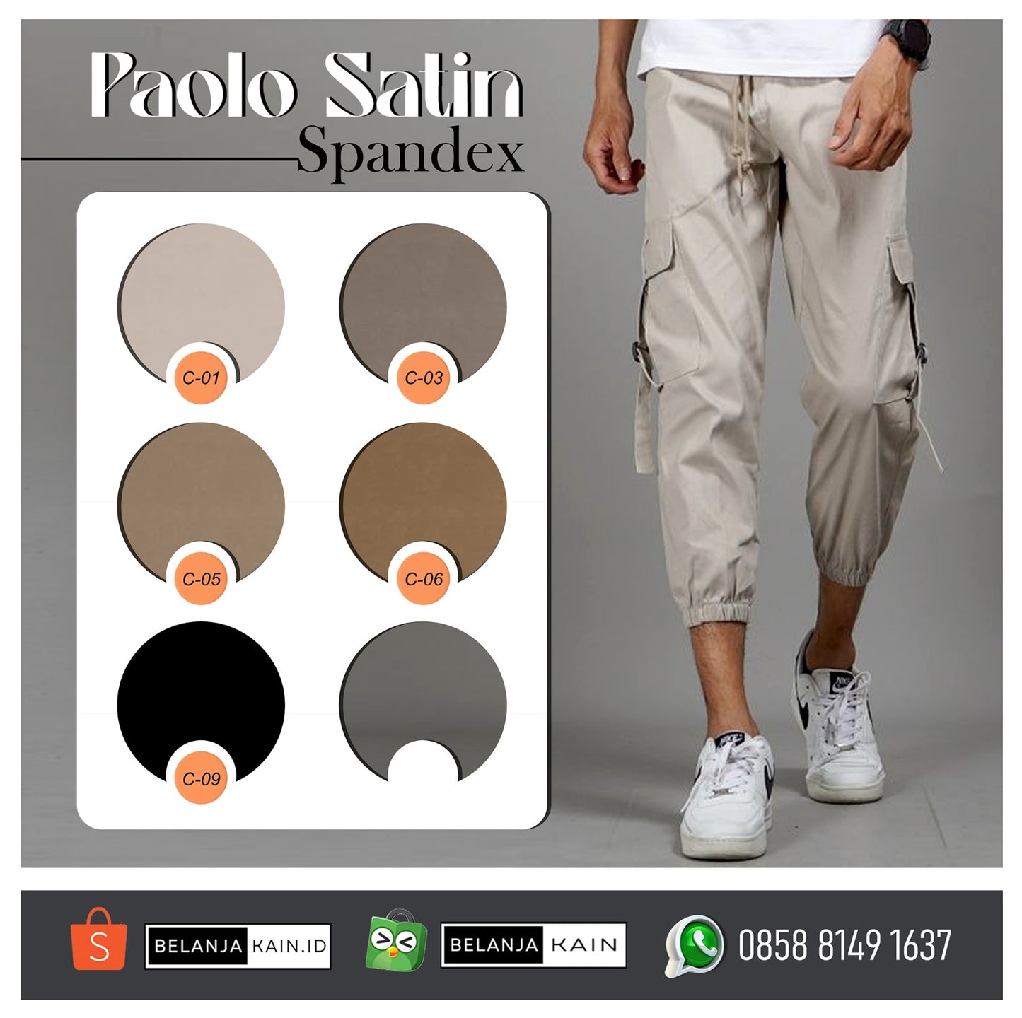 Paolo Satin Spandex