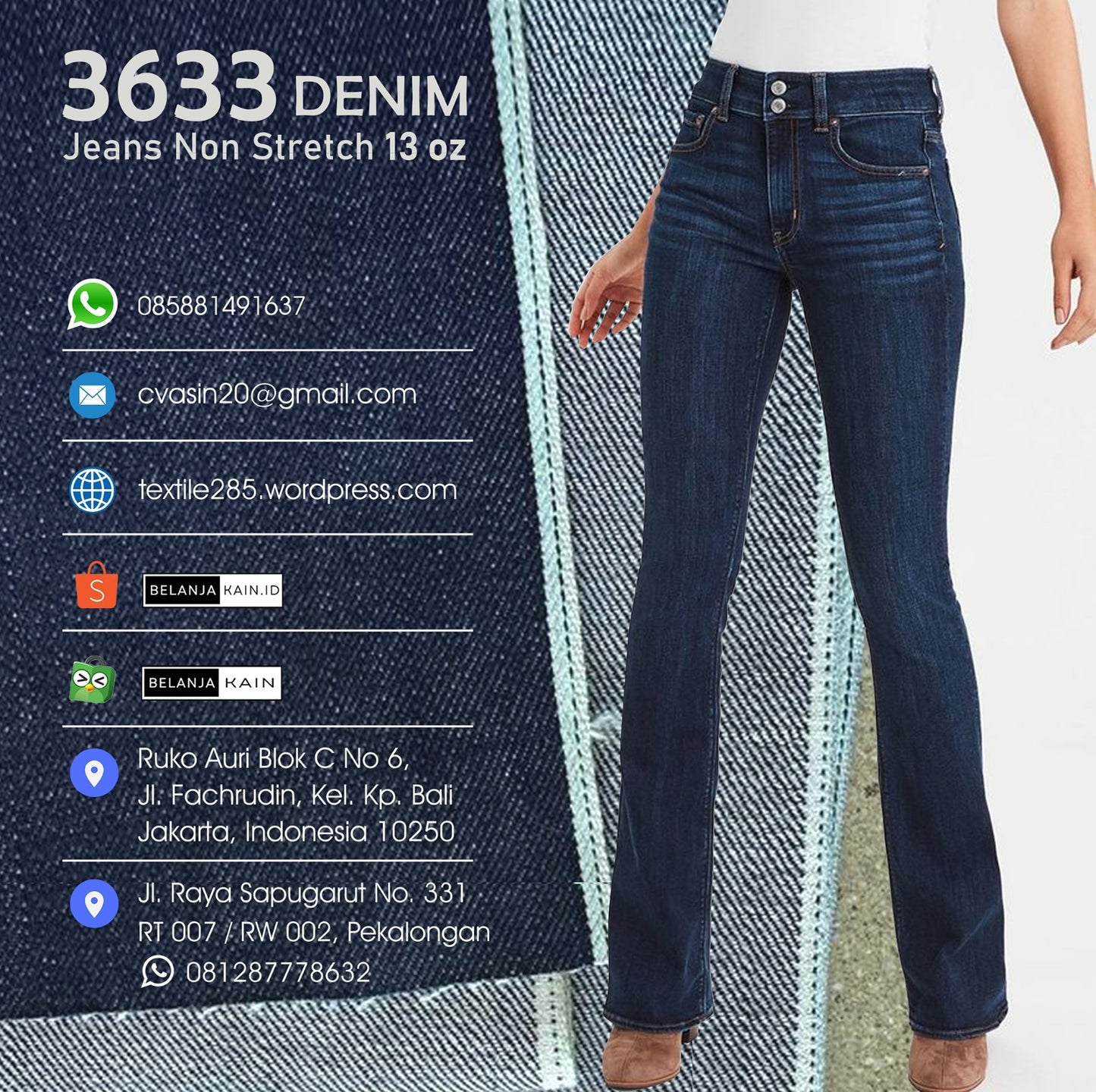 3633 DENIM Jeans Non Stretch